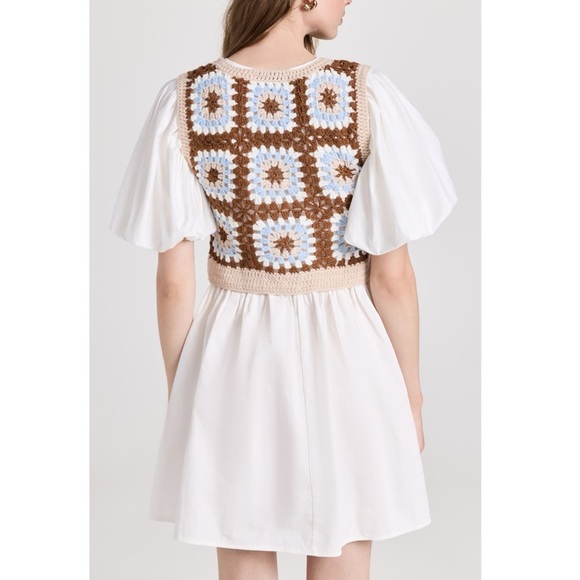 Women’s New En Saison Evie Mixed Media Mini Dress Size M MSRP $160 - Picture 2 of 9